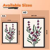 Abstract Purple Floral Digital HD Print/Poster Framed Wall Painting