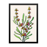 Abstract Orange Floral Digital HD Print/Poster Framed Wall Painting