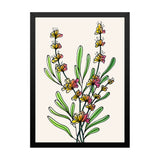 Abstract Orange Floral Digital HD Print/Poster Framed Wall Painting