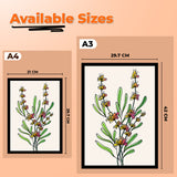 Abstract Orange Floral Digital HD Print/Poster Framed Wall Painting