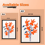 Botanical Print Modern Floral Digital Wall Art Painting for Home Décor