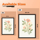 Modern Trendy Pink Floral Art Digital Print Poster Wall Painting