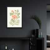 Spring Pink Floral Digital Printed Wall Art Framed Painting for Home Décor