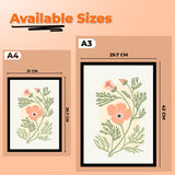 Spring Pink Floral Digital Printed Wall Art Framed Painting for Home Décor