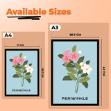 Aesthetic Modern Floral Art Wall Paintings with Frame