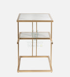 Metal Bedside Table (Gold)