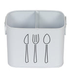 White Cutlery Stand Set of 2