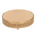 Round Etching Flower Buffet Riser Set of 3