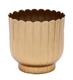 Striped Gold Flower Pot Set of 2