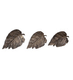 Black & Gold Etching Leaves Wal Decor Set of 3