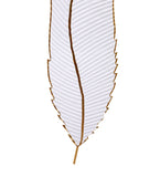 White & Gold Long Leaves Wall Decor Set of 2