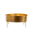 Round Gold Table Planter with Stand Set of 2