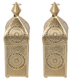Hanging Etching Square Lantern Set of 2