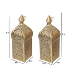Hanging Etching Square Lantern Set of 2