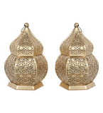 Hanging Hut Lantern Tealight Holder Set of 2
