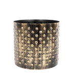 Black & Gold Dot Hammred Planter Set of 3