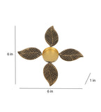 Black & Gold Leaves Urli & Dia Set of 2