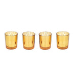 Three Layer Lotus With 4 Gold Glass Votive