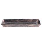 Copper & Black Metal Table Planters with Tray Set of 4