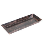 Copper & Black Metal Table Planters with Tray Set of 4