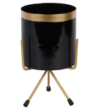 Black & Gold Metal Votive Planter Set of 3