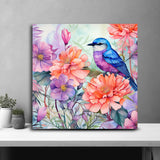 Charming Birds with Flower Delightful Wall Paintings