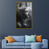Divine Lord Shiva Canvas Wall Art – Spiritual Mahadev Portrait for Home Décor