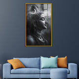 Divine Lord Shiva Canvas Wall Art – Spiritual Mahadev Portrait for Home Décor