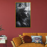 Divine Lord Shiva Canvas Wall Art – Spiritual Mahadev Portrait for Home Décor
