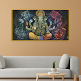 Spiritual Wall Art – Vintage Ganesha Canvas for Devotional Spaces