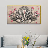 Artistic Vintage Ganesha Wall Art – Peaceful Divine Painting