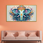 Boho Vintage Ganesha Canvas – Artistic Hindu God Decor