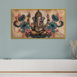 Vintage Ganpati Bappa Wall Painting – Artistic Wall Accent