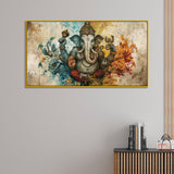 Ethnic Ganesha Wall Painting – Retro Antique Look