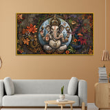 Ganpati Vintage Art Piece – Divine Wall Hanging Canvas
