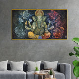 Spiritual Wall Art – Vintage Ganesha Canvas for Devotional Spaces