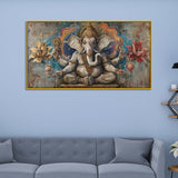 Ganesh Ji Vintage Wall Painting – Sacred Art for Interiors
