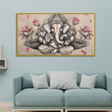 Artistic Vintage Ganesha Wall Art – Peaceful Divine Painting
