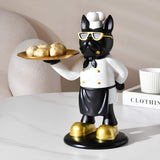 Dog Showpiece with Plate for Home Decor Item, Kitchen, Bedroom, Office, Dinning Table, Gifts Item Set of 3