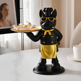 Dog Showpiece with Plate for Home Decor Item, Kitchen, Bedroom, Office, Dinning Table, Gifts Item Set of 3