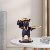 Charming Umbrella Dog with Tray