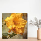 Golden Flower Canvas Painting for Home, Bedroom & Living Room