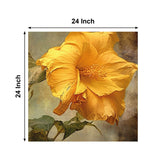 Golden Flower Canvas Painting for Home, Bedroom & Living Room