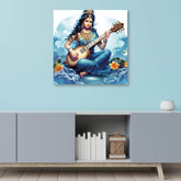 Goddess Saraswati Canvas Painting for Home, Bedroom & Living Room