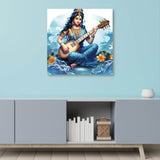 Goddess Saraswati Canvas Painting for Home, Bedroom & Living Room