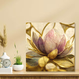 Gold Flower Canvas Painting for Home, Bedroom & Living Room