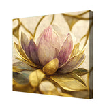 Gold Flower Canvas Painting for Home, Bedroom & Living Room
