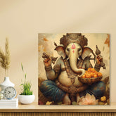 Ganesh ji Canvas Painting for Home, Bedroom & Living Room