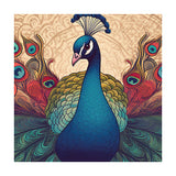 Indian Peacock Canvas Painting for Home, Bedroom & Living Room