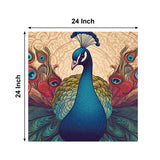 Indian Peacock Canvas Painting for Home, Bedroom & Living Room